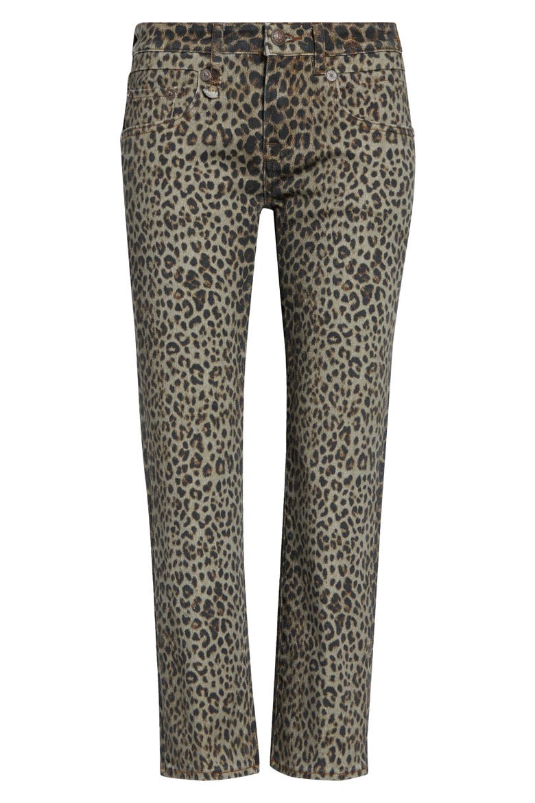 Boy Straight Ankle Jeans, Main, color, CLASSIC CHEETAH BROWN