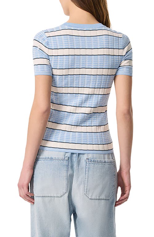 Rag & Bone Eloise Stripe Short-sleeve Tee In Light Blue Multi