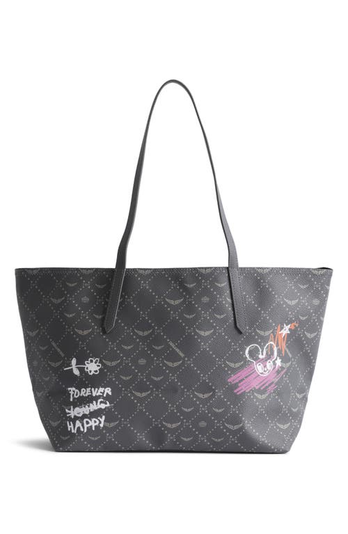 Zadig & Voltaire Womens Road Z Shopper Coated-canvas Tote Bag In Multi