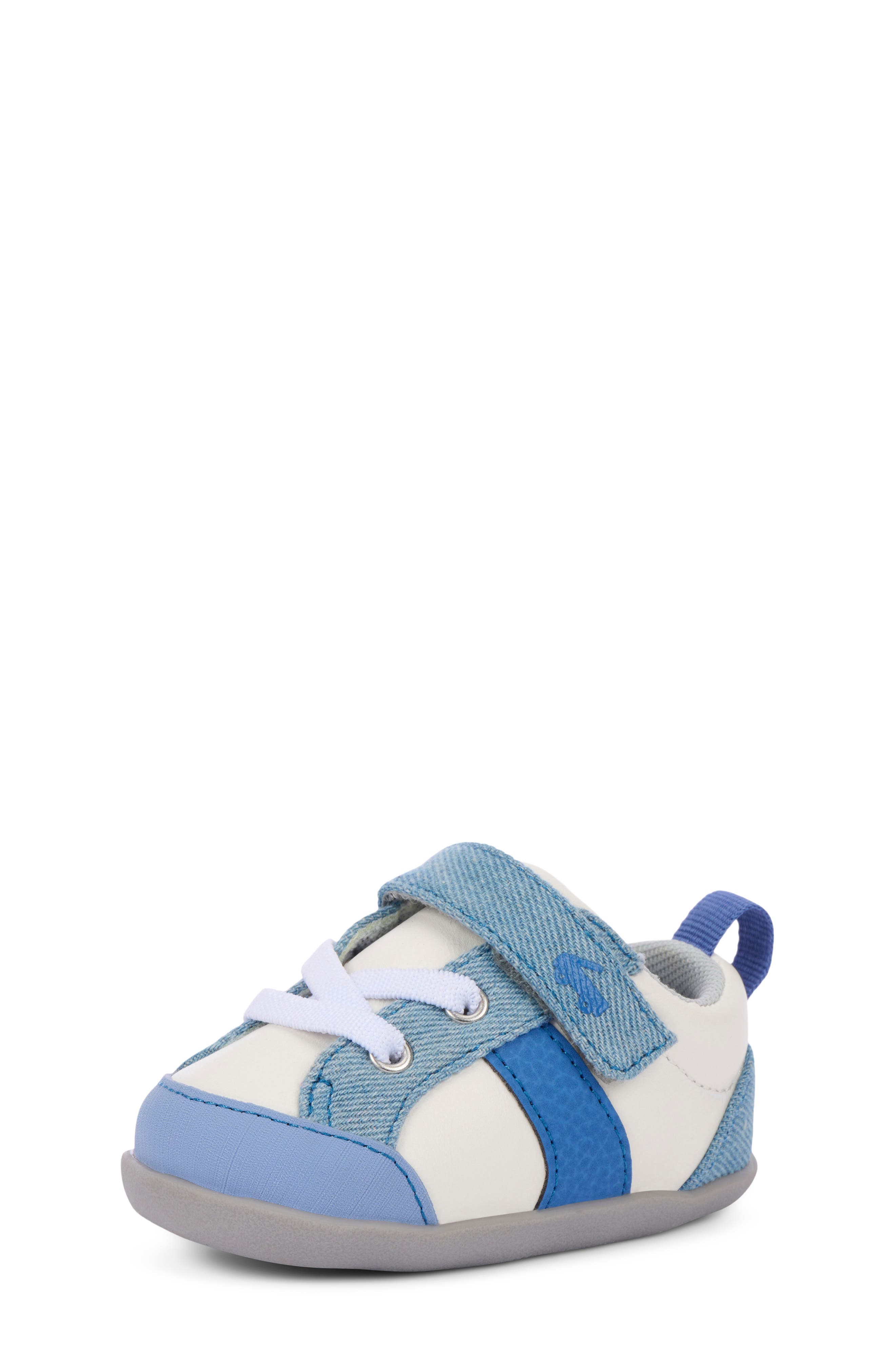 See Kai Run Kids' Mini Connor Sneaker, Alternate, color, White/Washed Denim