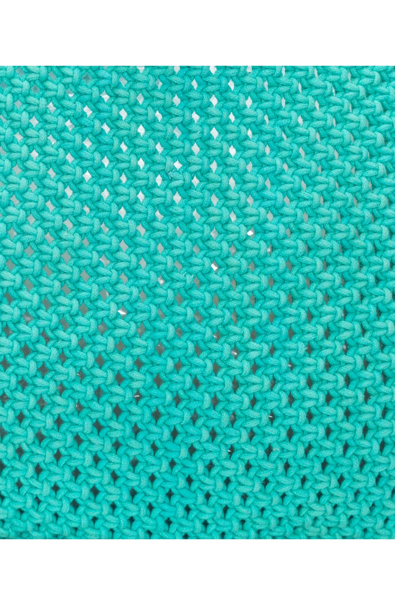 Faherty sunwashed macrame shopper, Alternate, color, Aqua Green