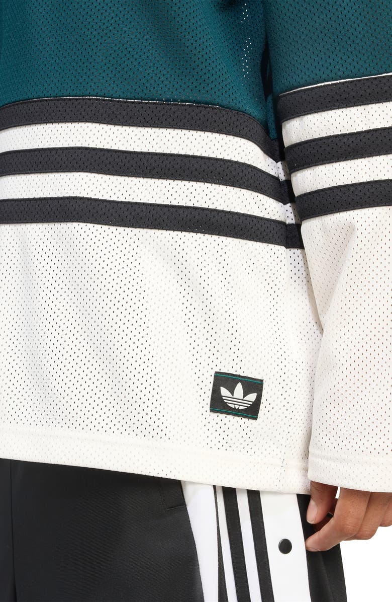adidas Oversize Mesh Hockey Jersey, Alternate, color, Aurivy