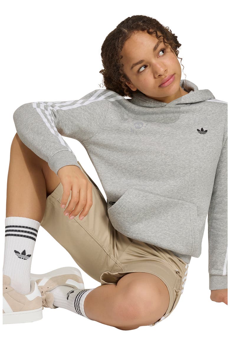 Kids' Graphic Hoodie, Alternate, color, MEDIUM GREY HEATHER/ WHITE