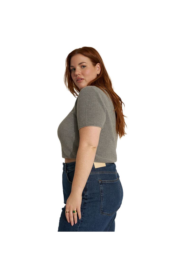 The Knit T-Shirt - Women's, Alternate, color, Heather Grey