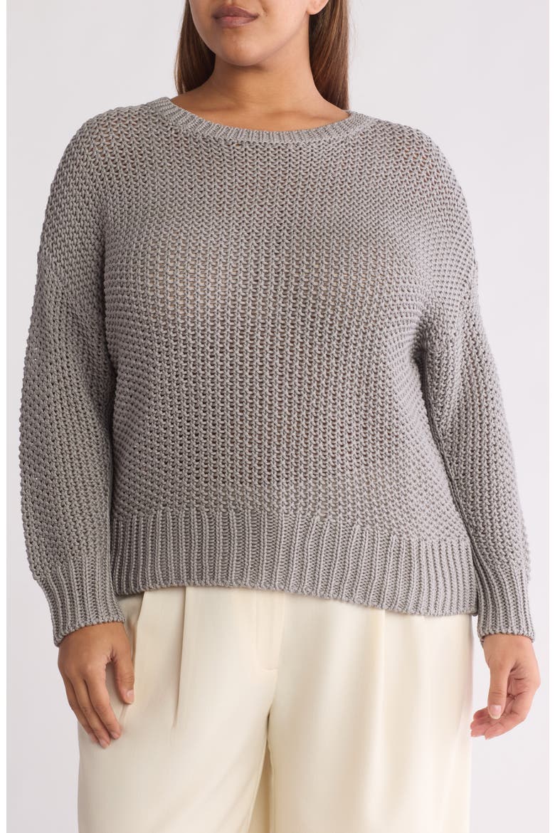 Boxy Organic Cotton Sweater, Main, color, MOON