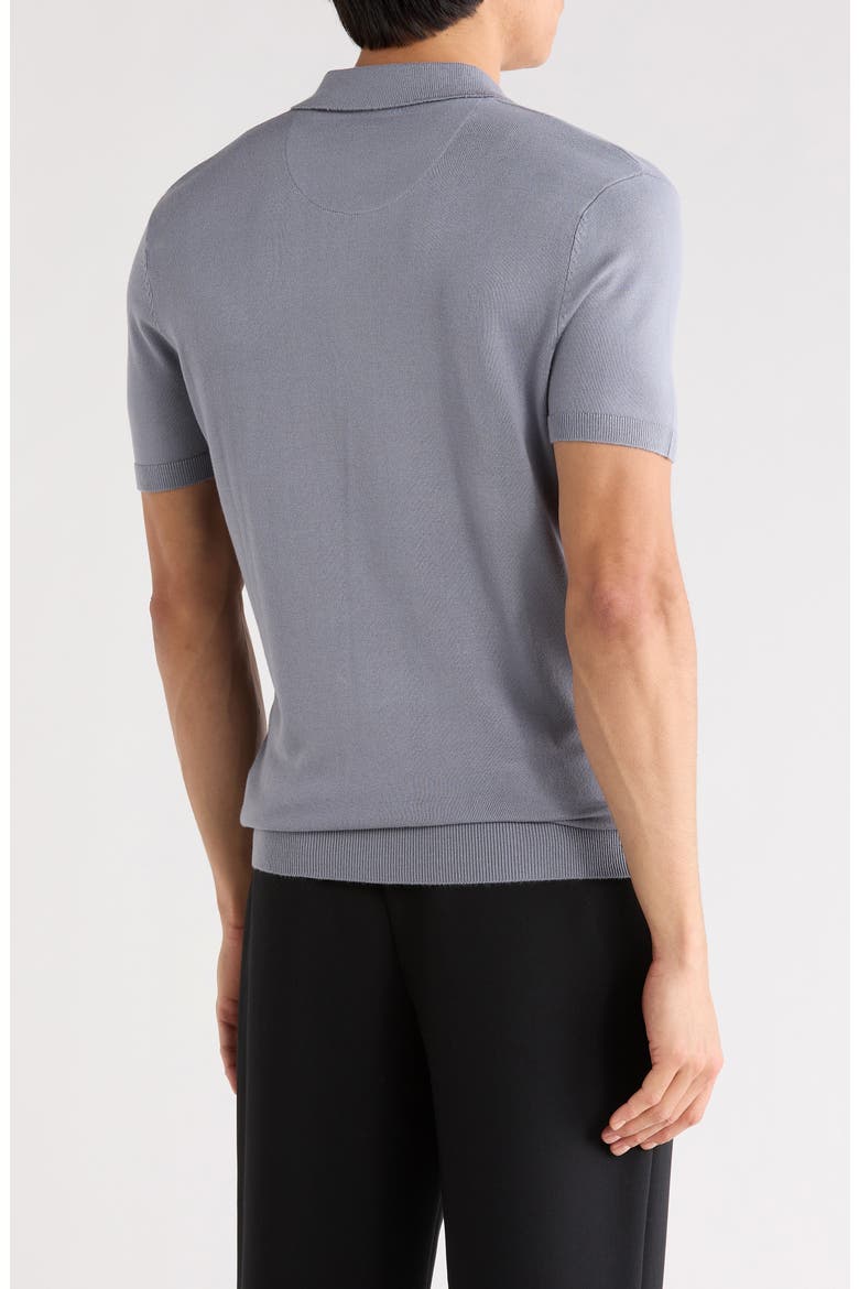 Quarter Zip Polo Sweater, Alternate, color, LT. GREY