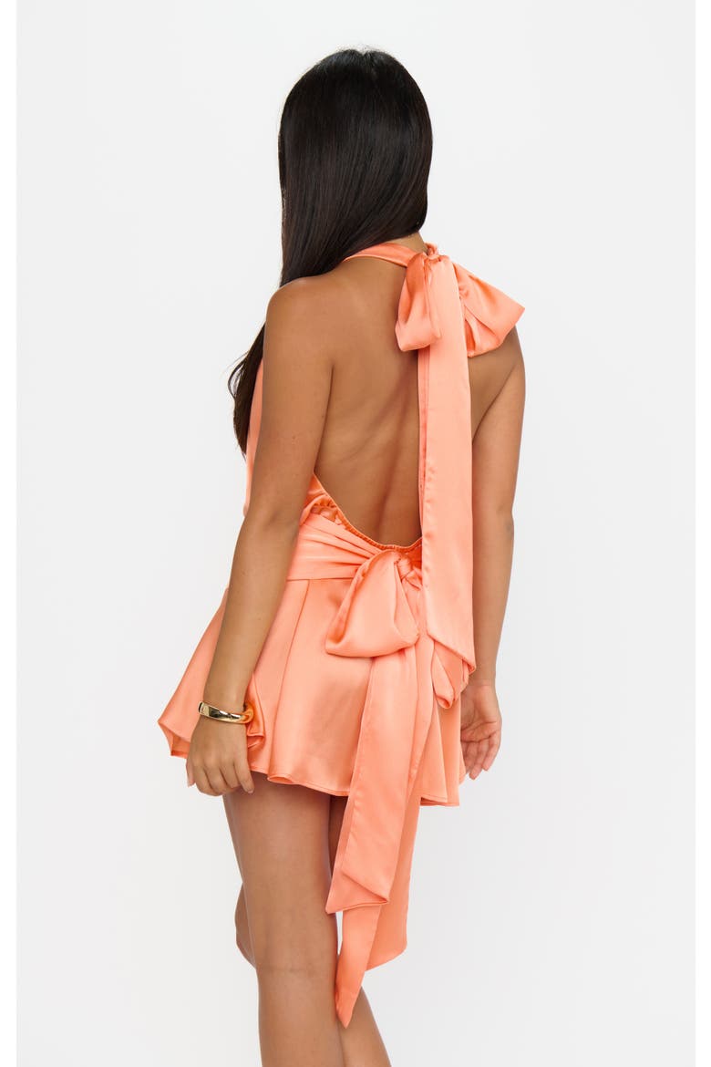Brynn Mini Dress, Alternate, color, Cantaloupe Luxe Satin