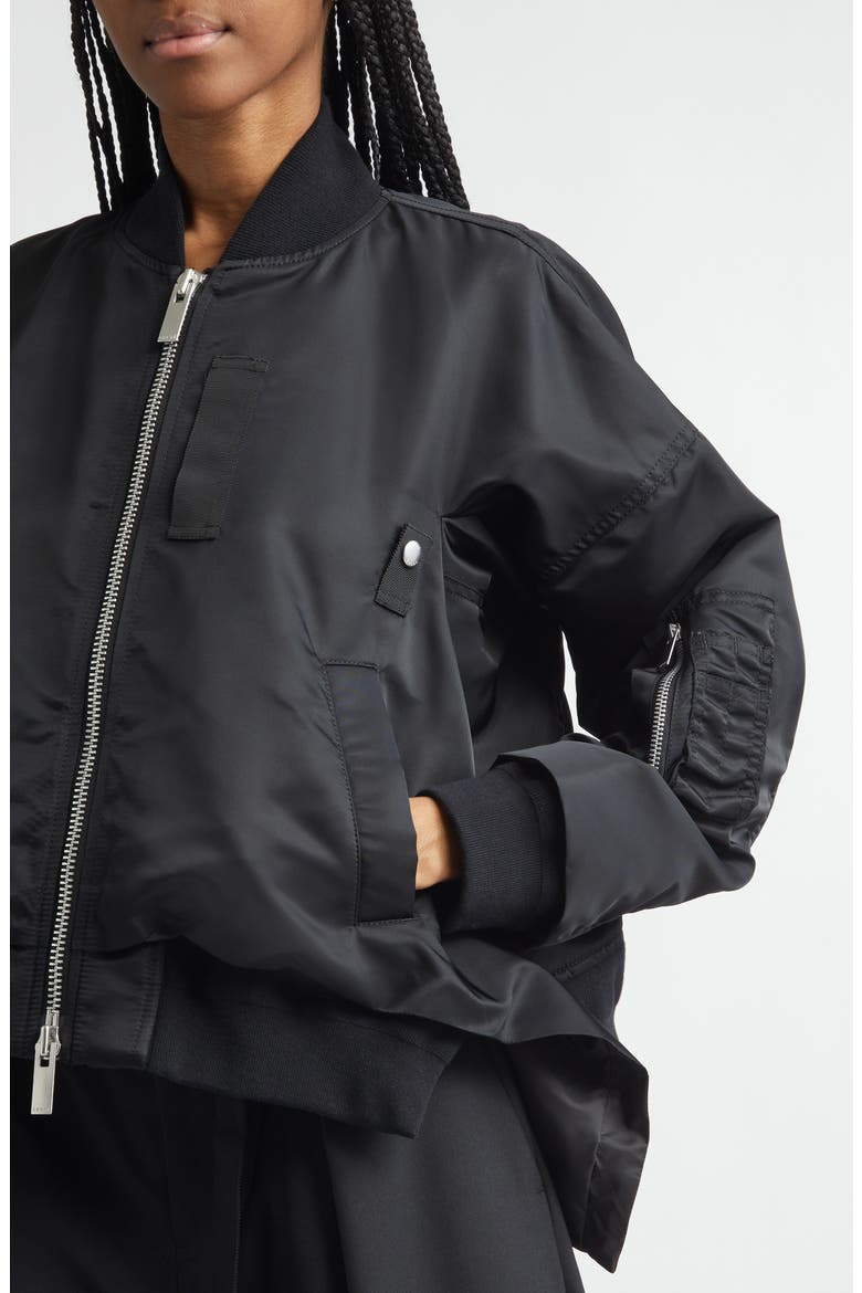 Nylon Twill Jacket, Alternate, color, BLACK