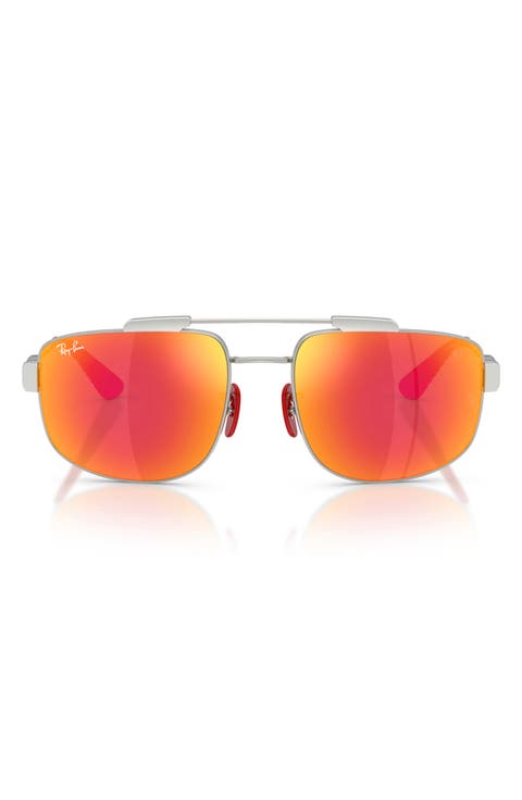 58mm Ferrari Square Sunglasses