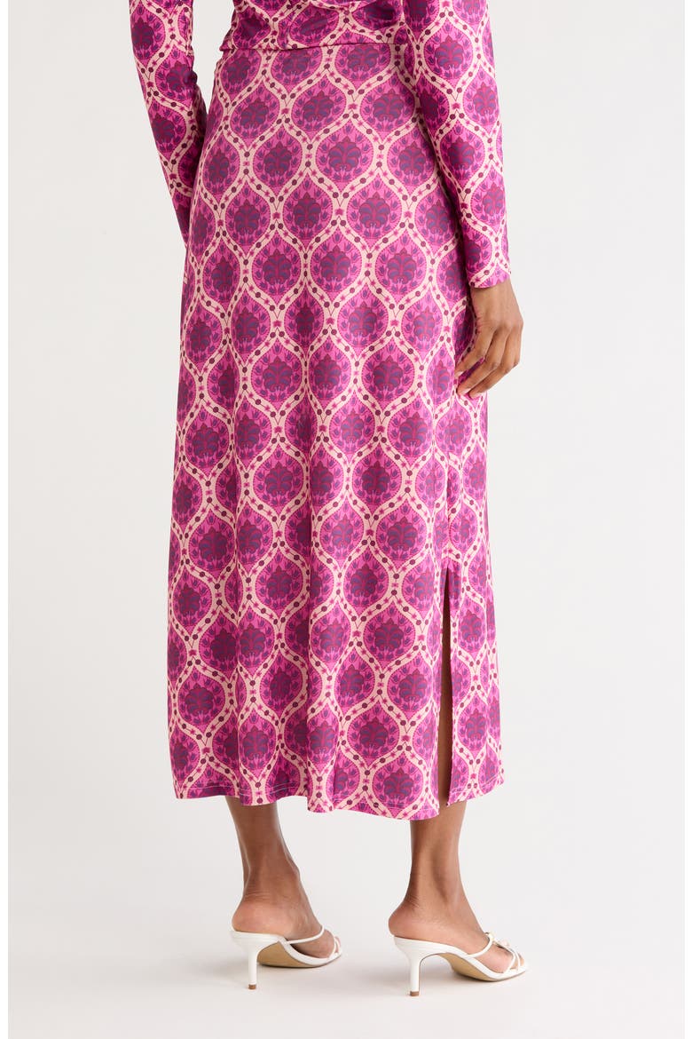 Mara Fleur Maxi Skirt, Alternate, color, BURGUNDY