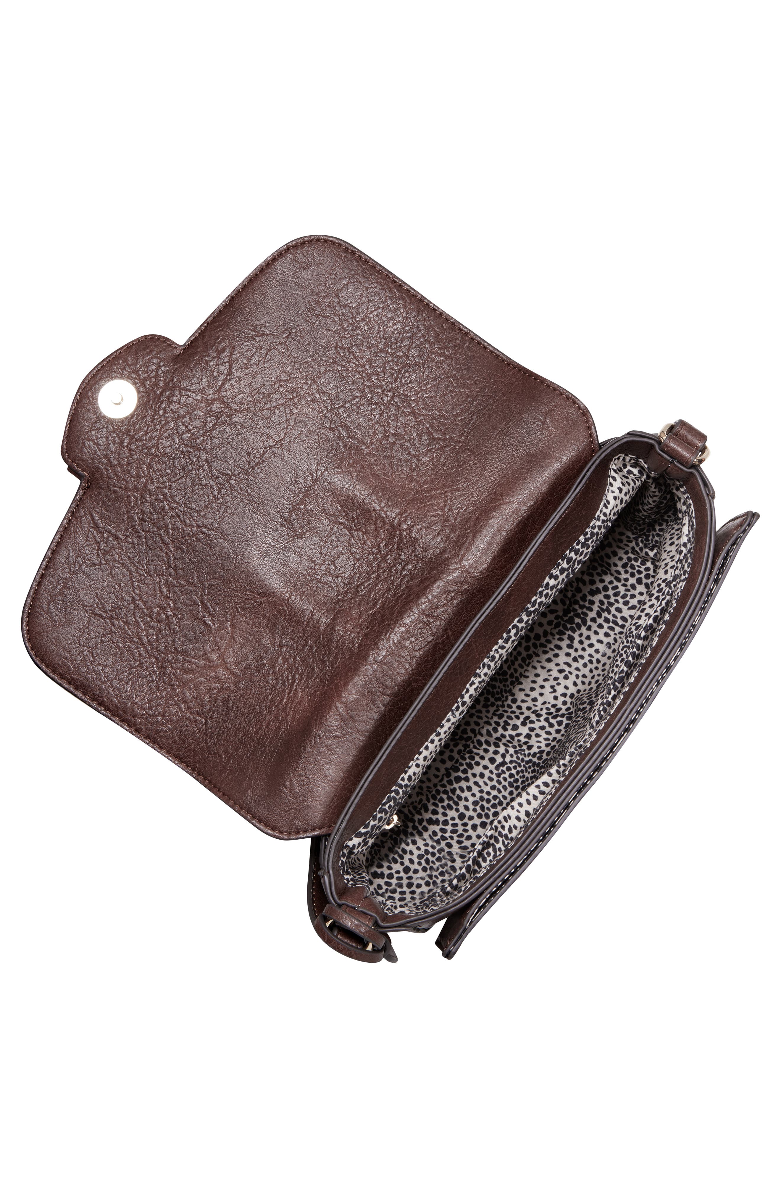 Nairi Faux Leather Crossbody Bag, Alternate, color, BRANDY