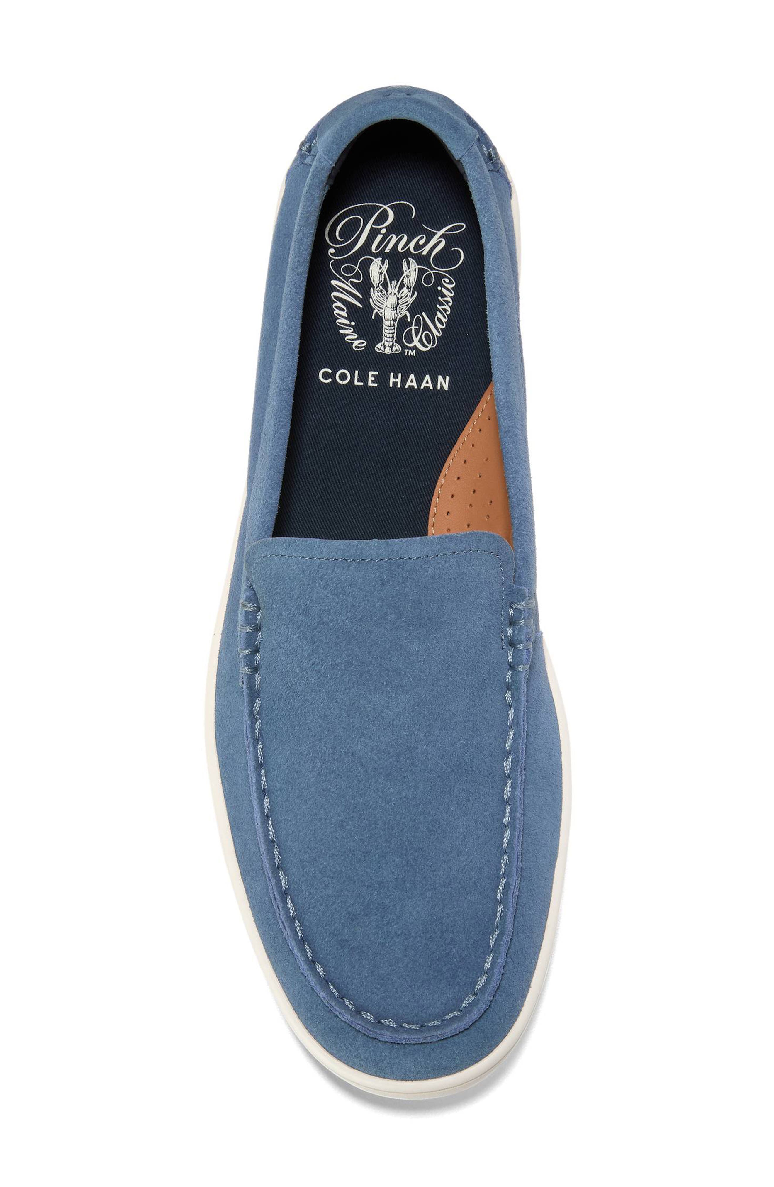 Cole Haan Pinch Weekend Venetian Loafer, Alternate, color, China Blue Suede/ Ivory