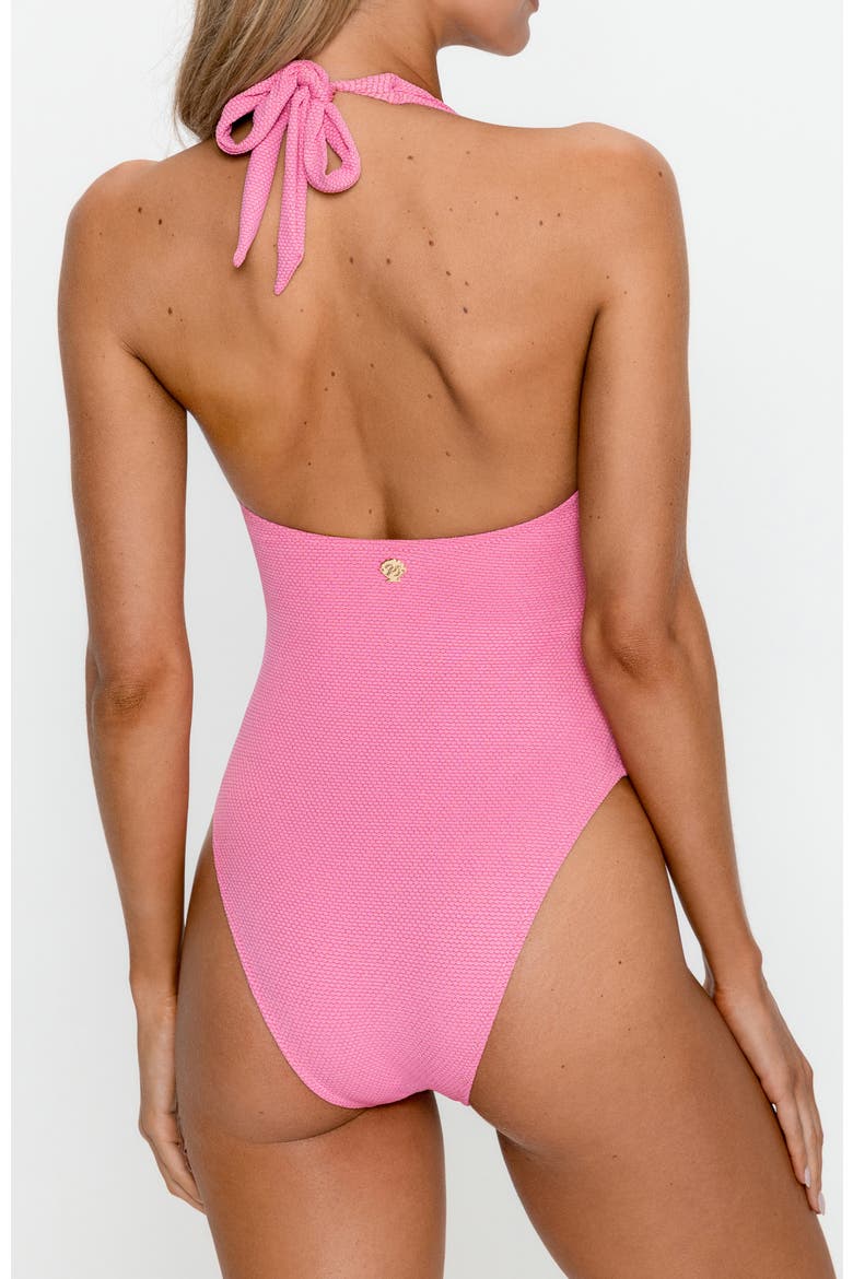 Starlight Shimmer Halter One-Piece Swimsuit, Alternate, color, Pink