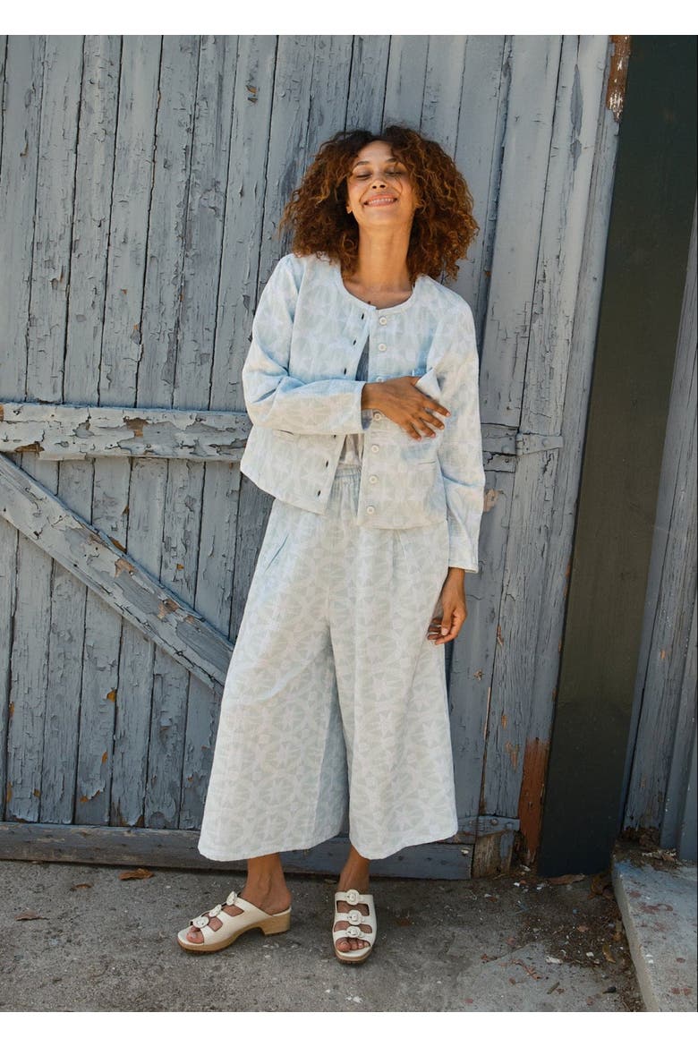 Maira Crew Neck Cardigan, Alternate, color, Calm