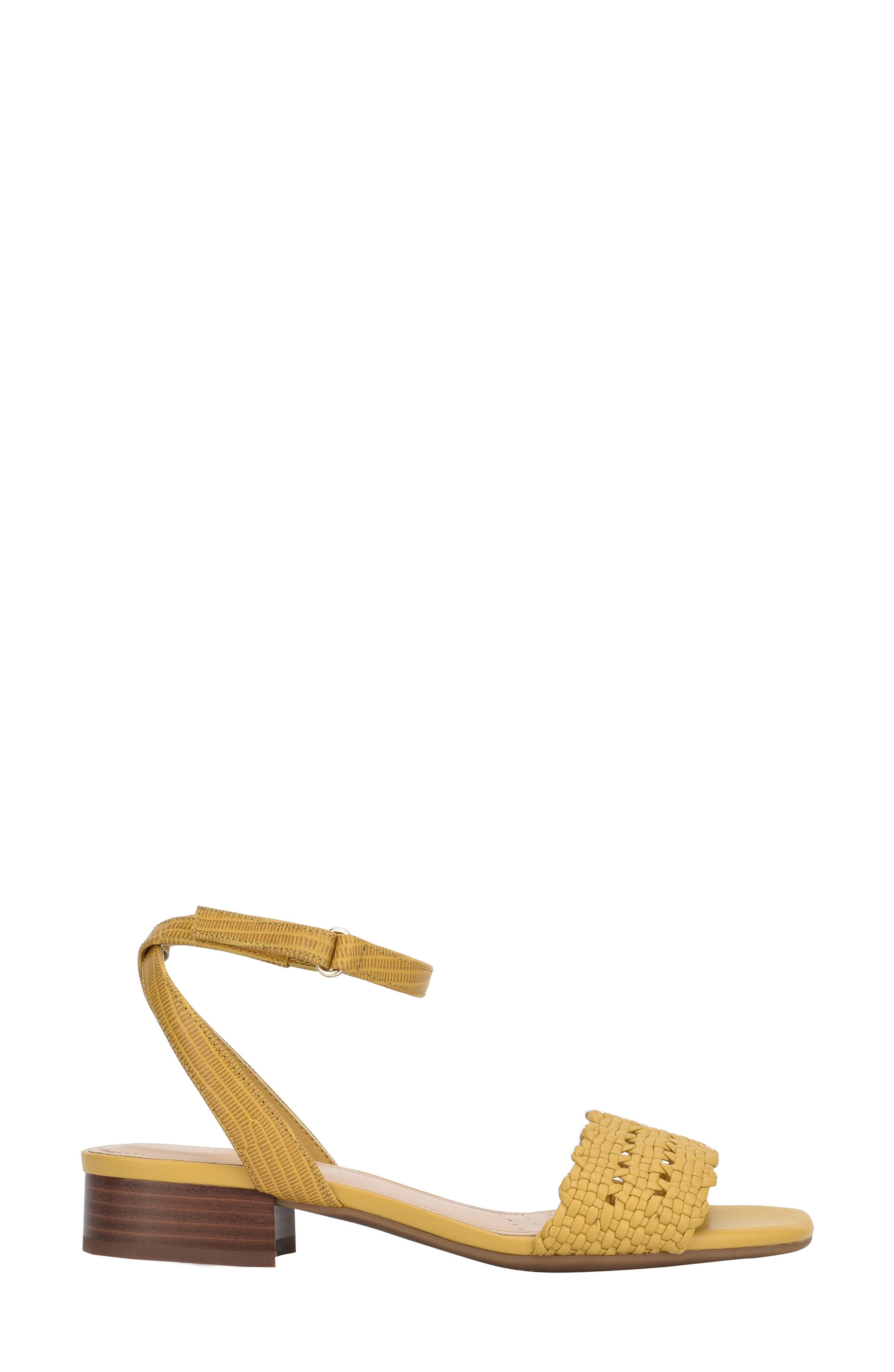 Ingrid Ankle Strap Sandal, Alternate, color, YELLOW LEATHER/ FABRIC
