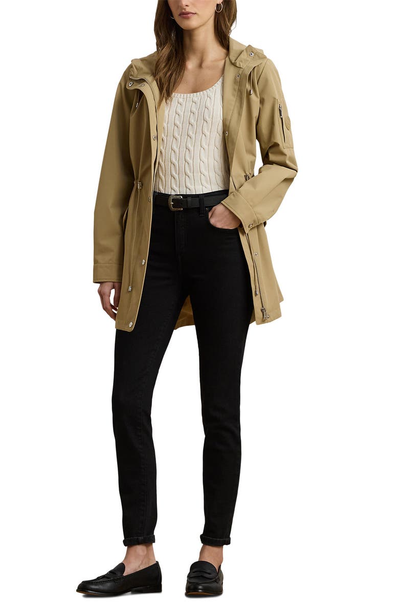 Lauren Ralph Lauren Hooded Jacket, Alternate, color, Birch Tan