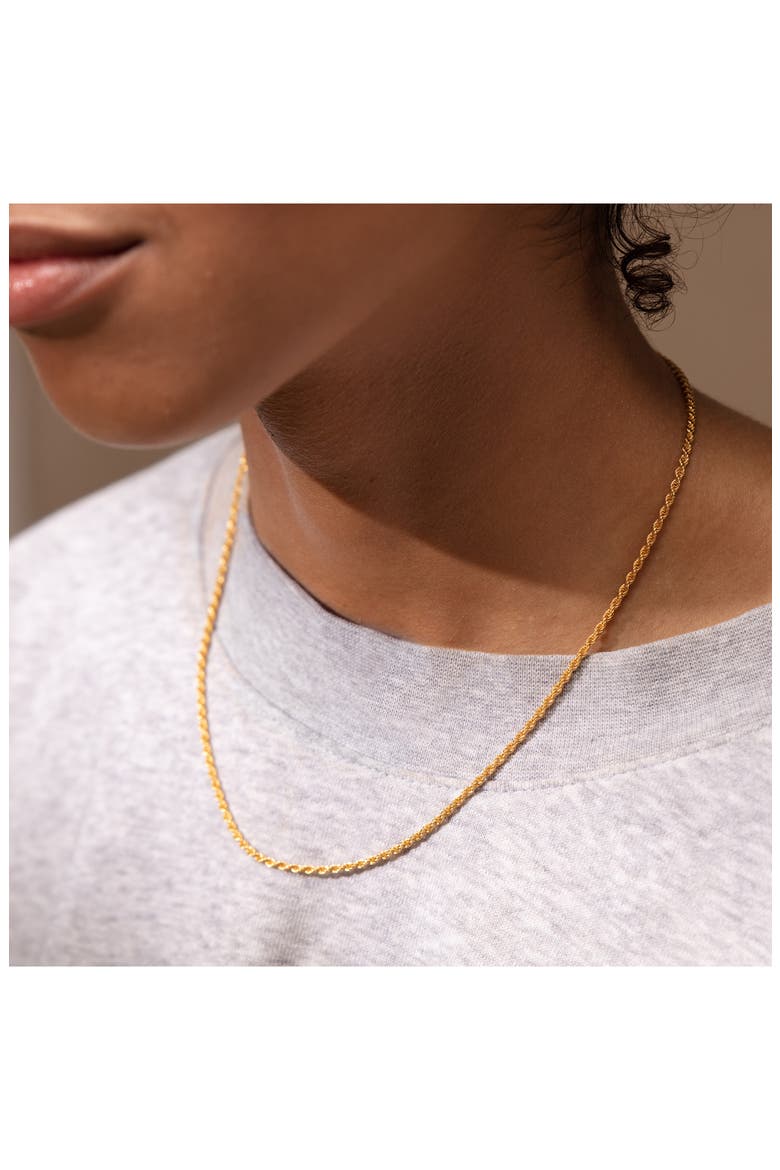 Rope Chain Necklace, Alternate, color, GOLD PLATE