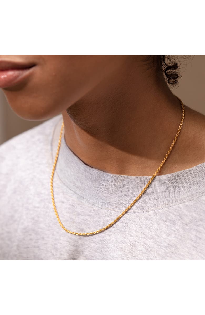 Monica Vinader Rope Chain Necklace, Alternate, color, Gold Plate