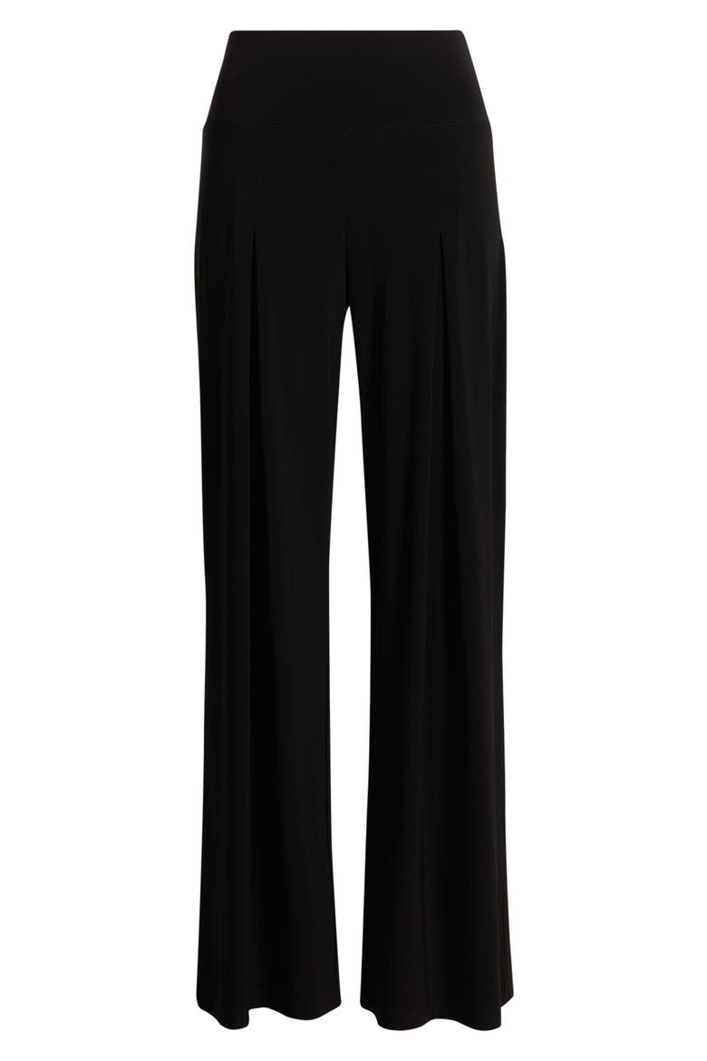 Pleated Wide Leg Pants, Alternate, color, ANNE BLACK