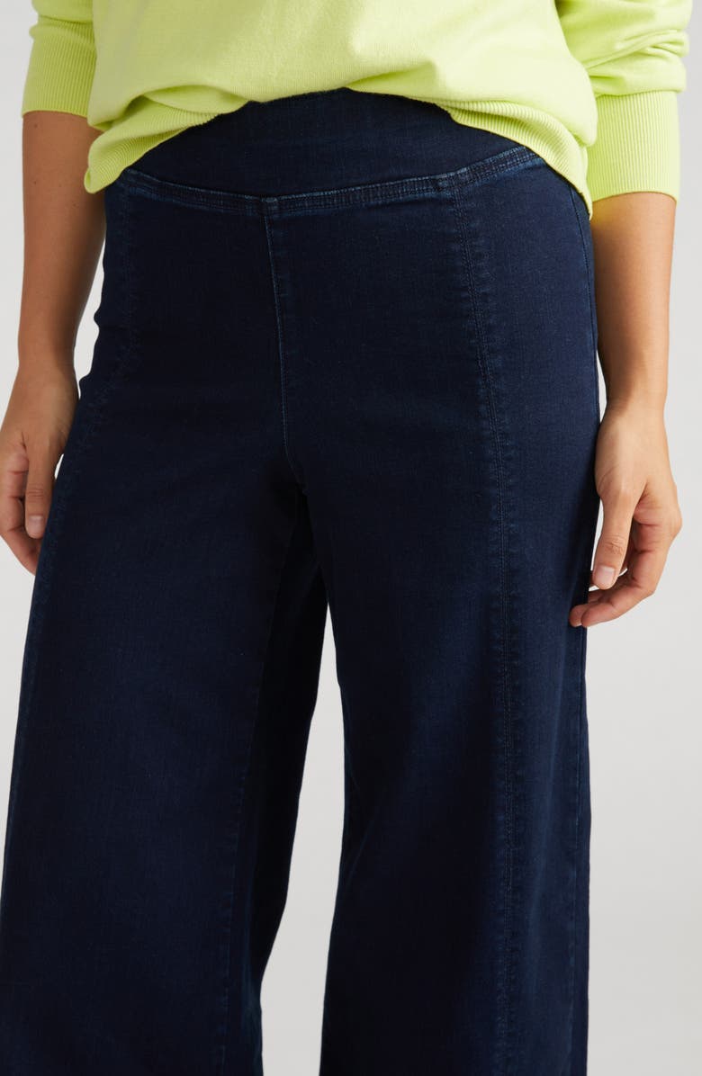Universal Standard Pintuck Wide Leg Pull-On Jeans, Alternate, color, 