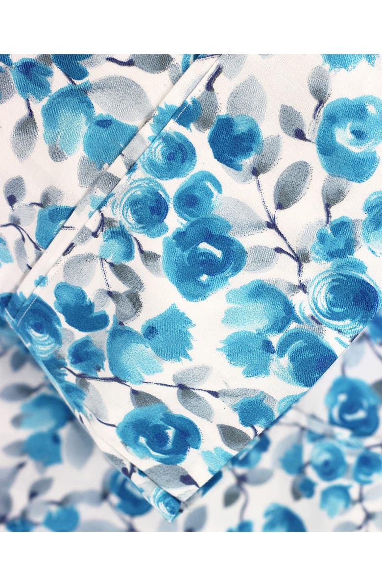 MELANGE HOME Red Queen 400 Thread Count Cotton Poppy Sheet 4-Piece Set, Alternate, color,