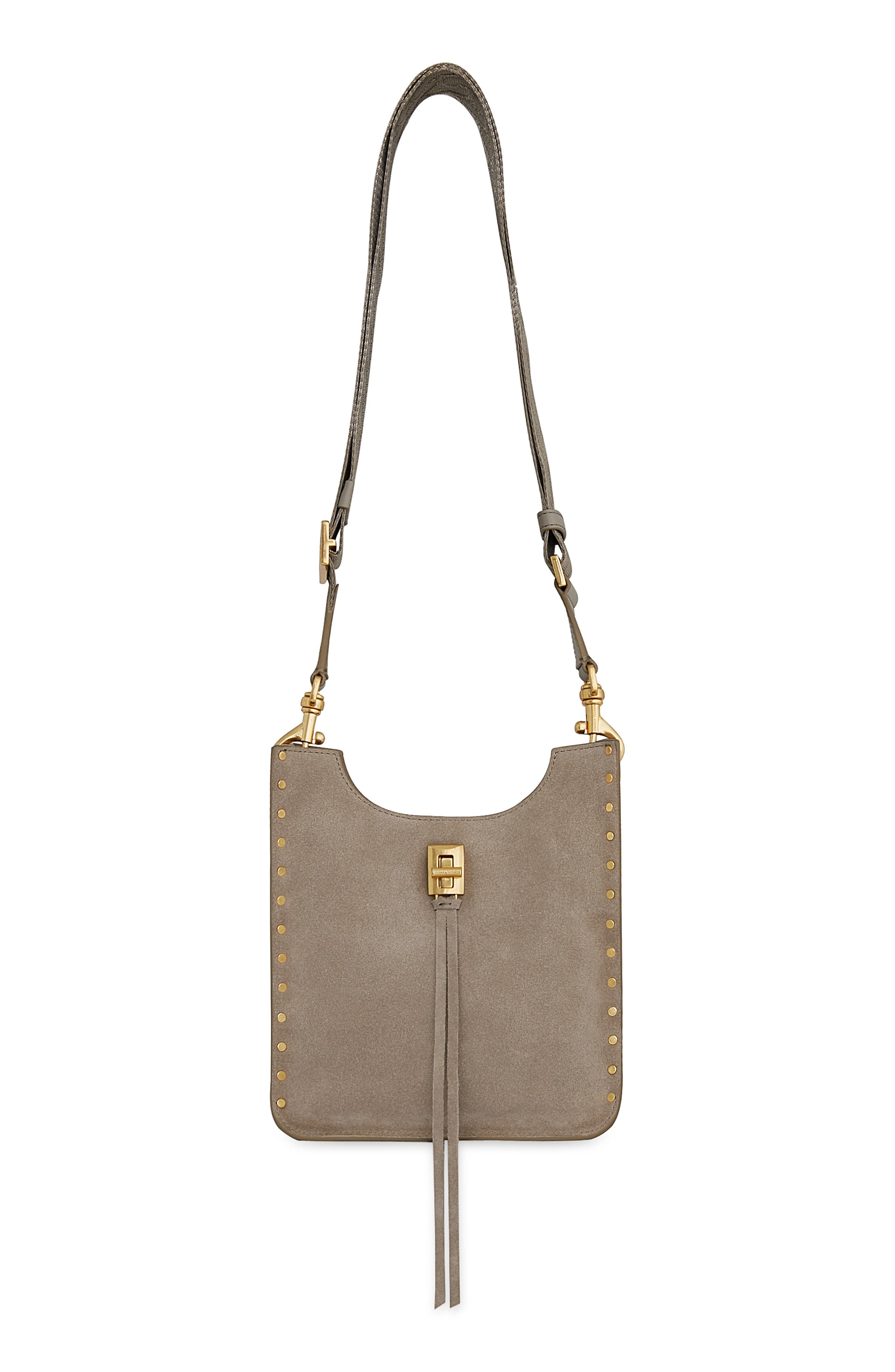 Rebecca Minkoff Mini Darren Feed Crossbody Bag, Main, color, Clay
