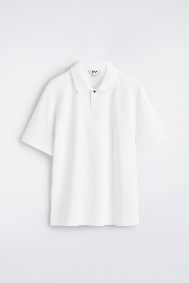 Cotton-Piqué Polo Shirt, Alternate, color, WHITE
