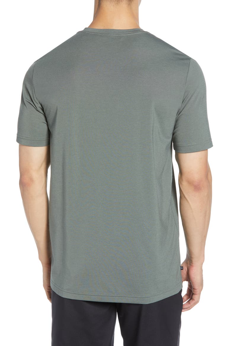 Potholder V-Neck T-Shirt, Alternate, color, AGAVE GREE