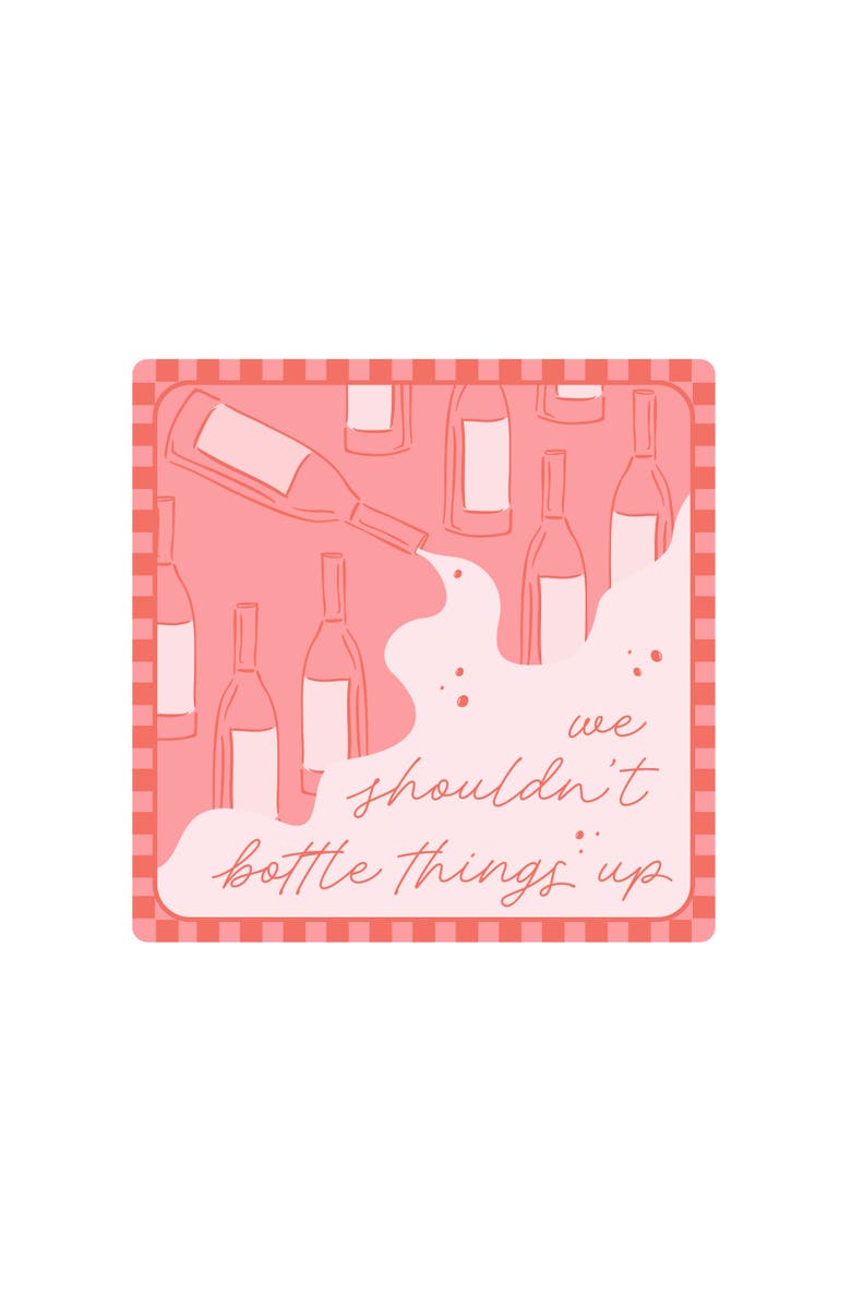 Jollity & Co. Wine Themed Cocktail Napkins, Main, color, We Shouldn't Bottle Things Up