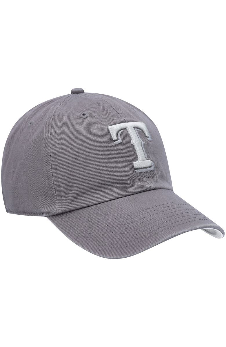 '47 Men's '47 Gray Texas Rangers Tonal Ballpark Clean Up Adjustable Hat, Alternate, color,