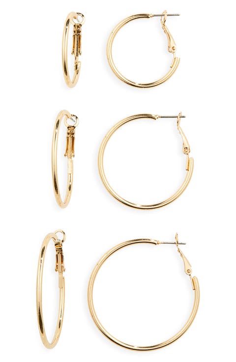 Set of 3 Hoop Earrings