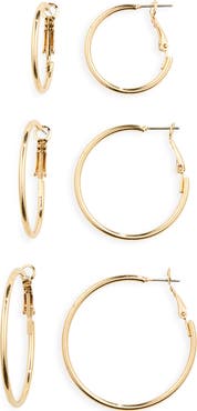 BP. Set of 3 Hoop Earrings