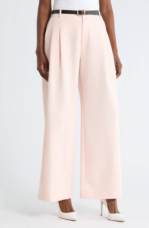 Double Pleat Wide Leg Pants