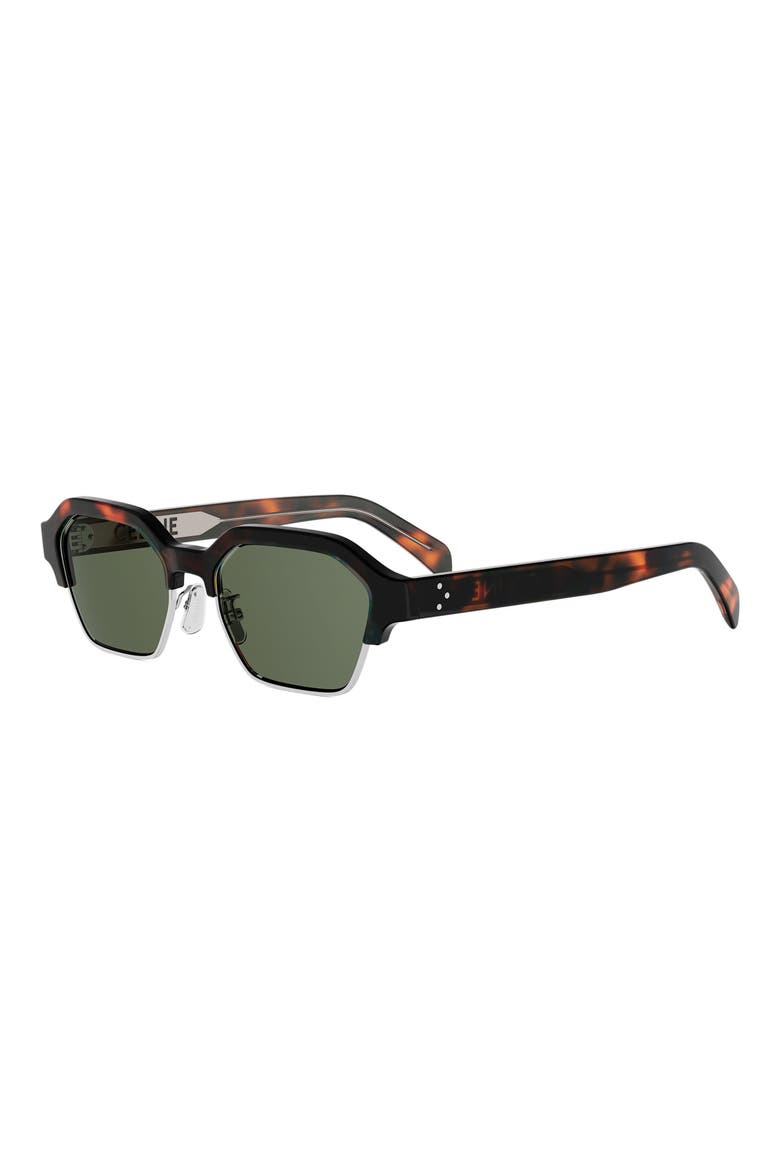 Combi 53mm Geometric Sunglasses, Alternate, color, DARK HAVANA / GREEN