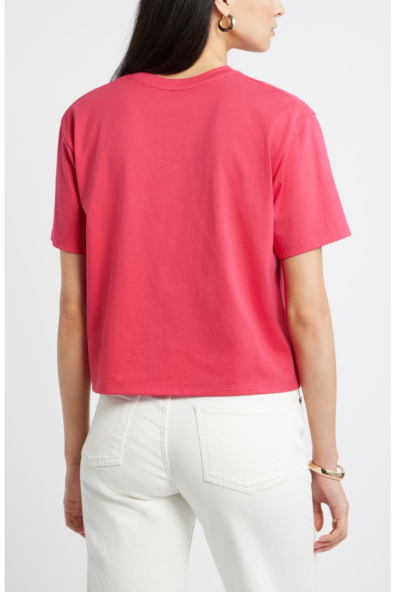 Relaxed Fit Pima Cotton Crewneck T-Shirt, Alternate, color, RED JAZZY