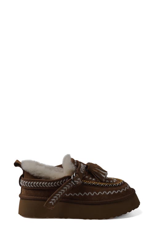 Zigi Faux Fur Tassel Bootie In Tan Suede