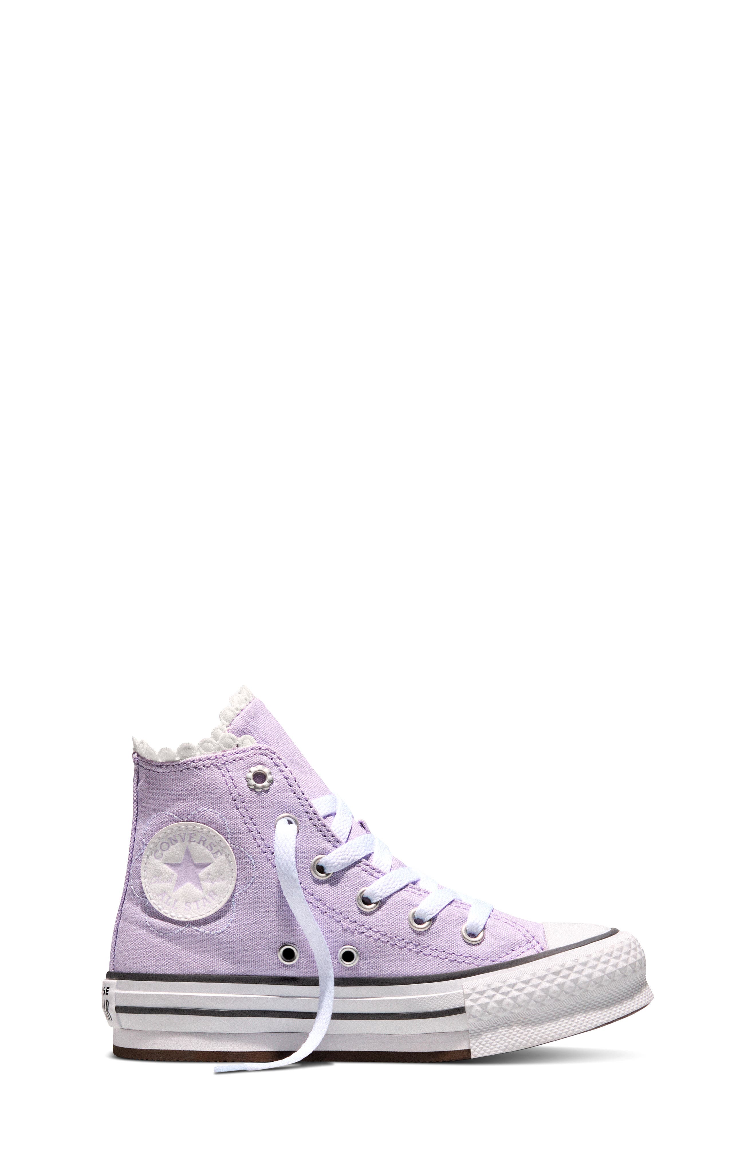 Converse Kids' Chuck Taylor All Star EVA Lift Canvas High Top Platform Sneaker, Alternate, color, Lavender Latte/White/Black