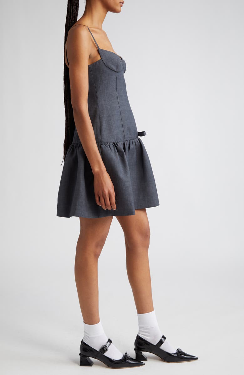 Shushu/Tong Bowknot Twill Corset Dress, Alternate, color,