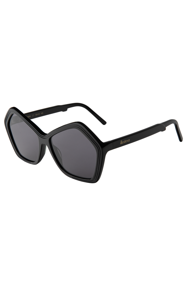 Illesteva Barbra Sunglasses, Alternate, color, Black / Grey