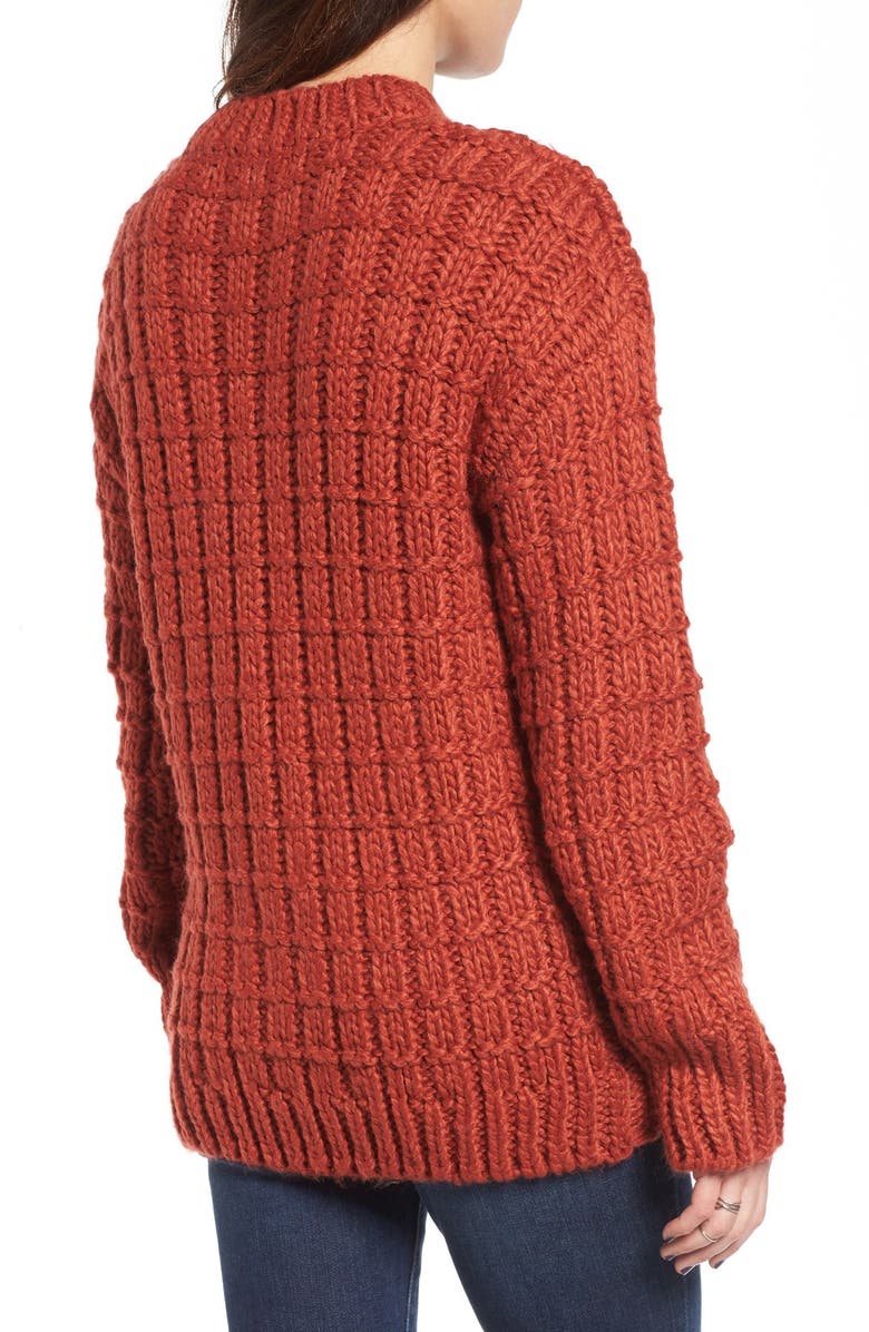 MOON RIVER Chunky Knit Crewneck Sweater, Alternate, color, 