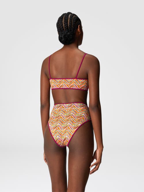 Missoni Reversible Bikini With Print And High Bottom In Multicoloured
