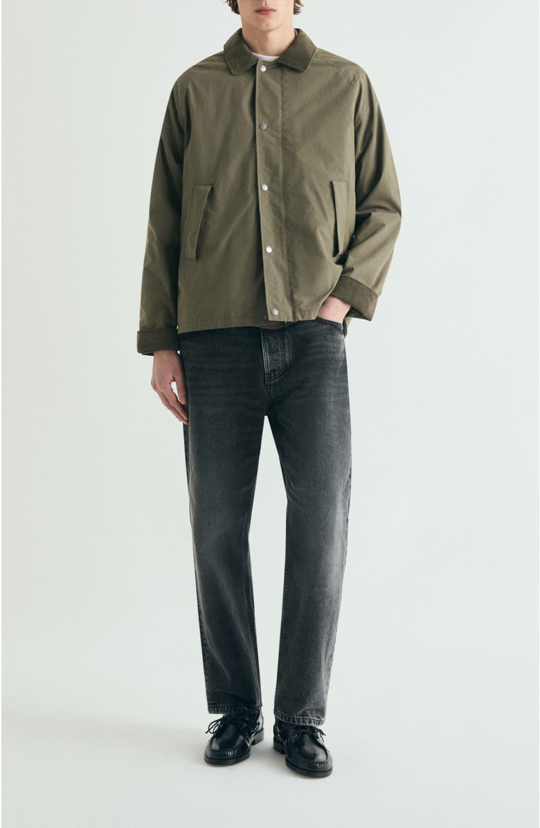 Scalpers Boxy Corduroy Collar Jacket, Alternate, color, Khaki