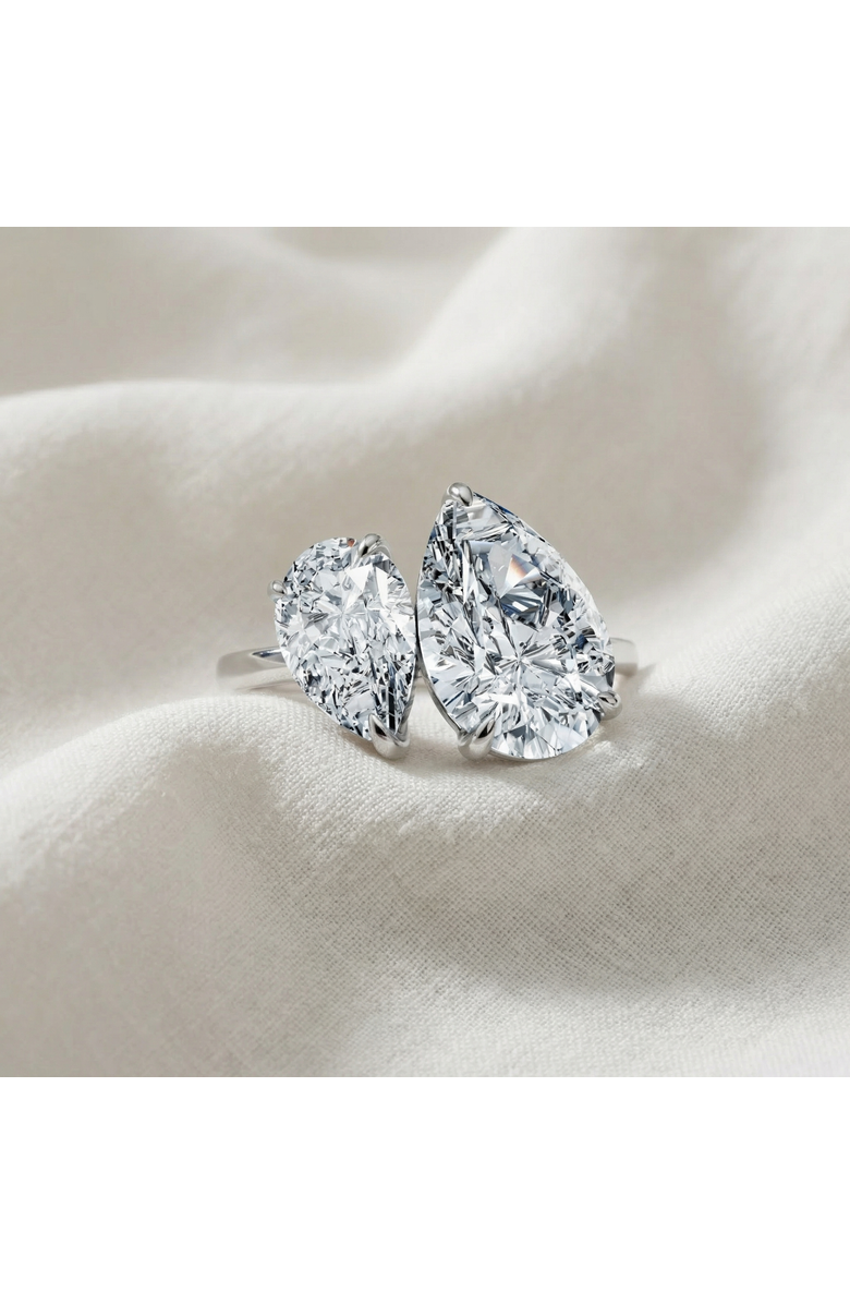 Bliss Diamond 3Ct Toi Et Moi Pear Shape Diamond Ring 14k Gold Lab Grown, Alternate, color, 14K Yellow Gold