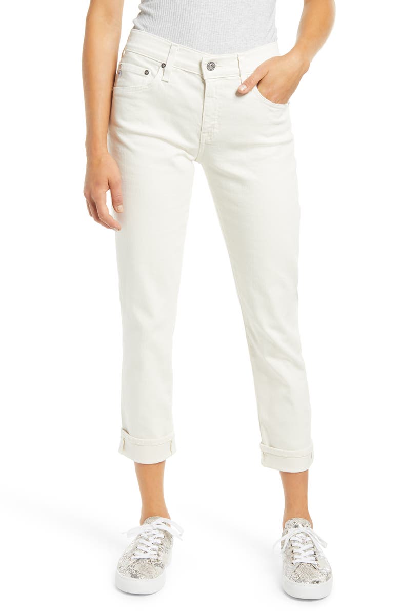 AG The Ex-Boyfriend Crop Slim Jeans, Main, color, 5 Years Ivory D