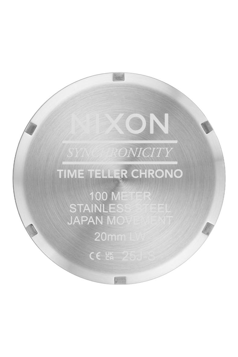 Time Teller Chrono Watch, 39mm, Alternate, color, SILVER / PURPLE SUNRAY
