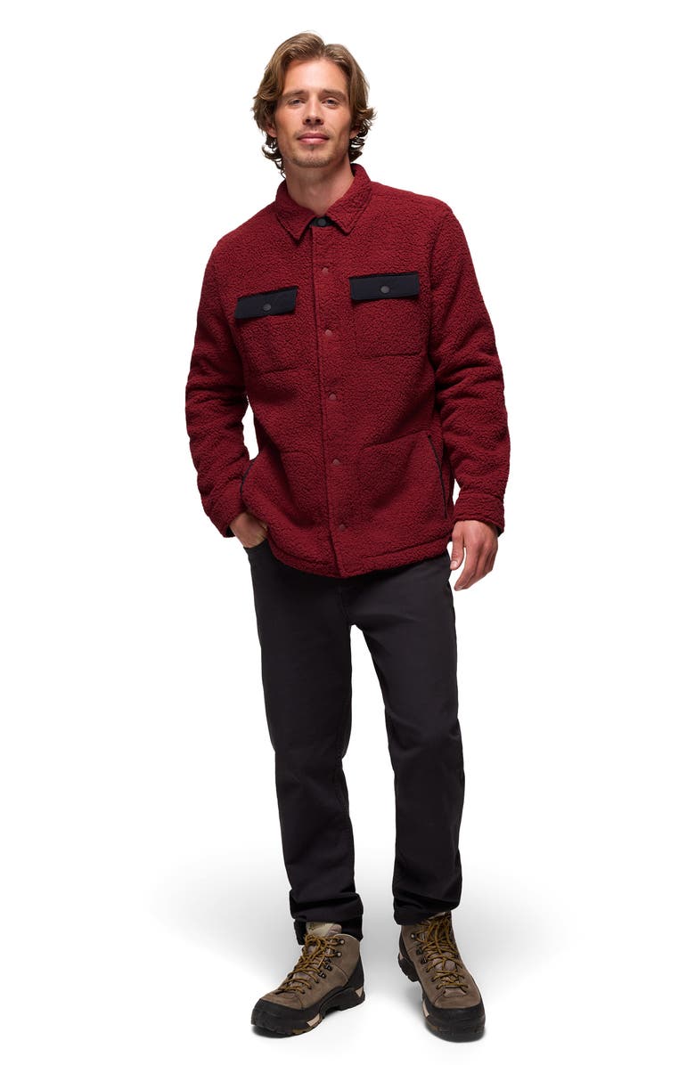 prAna Encinitas Fleece Shirt Jacket, Alternate, color, Retrograde