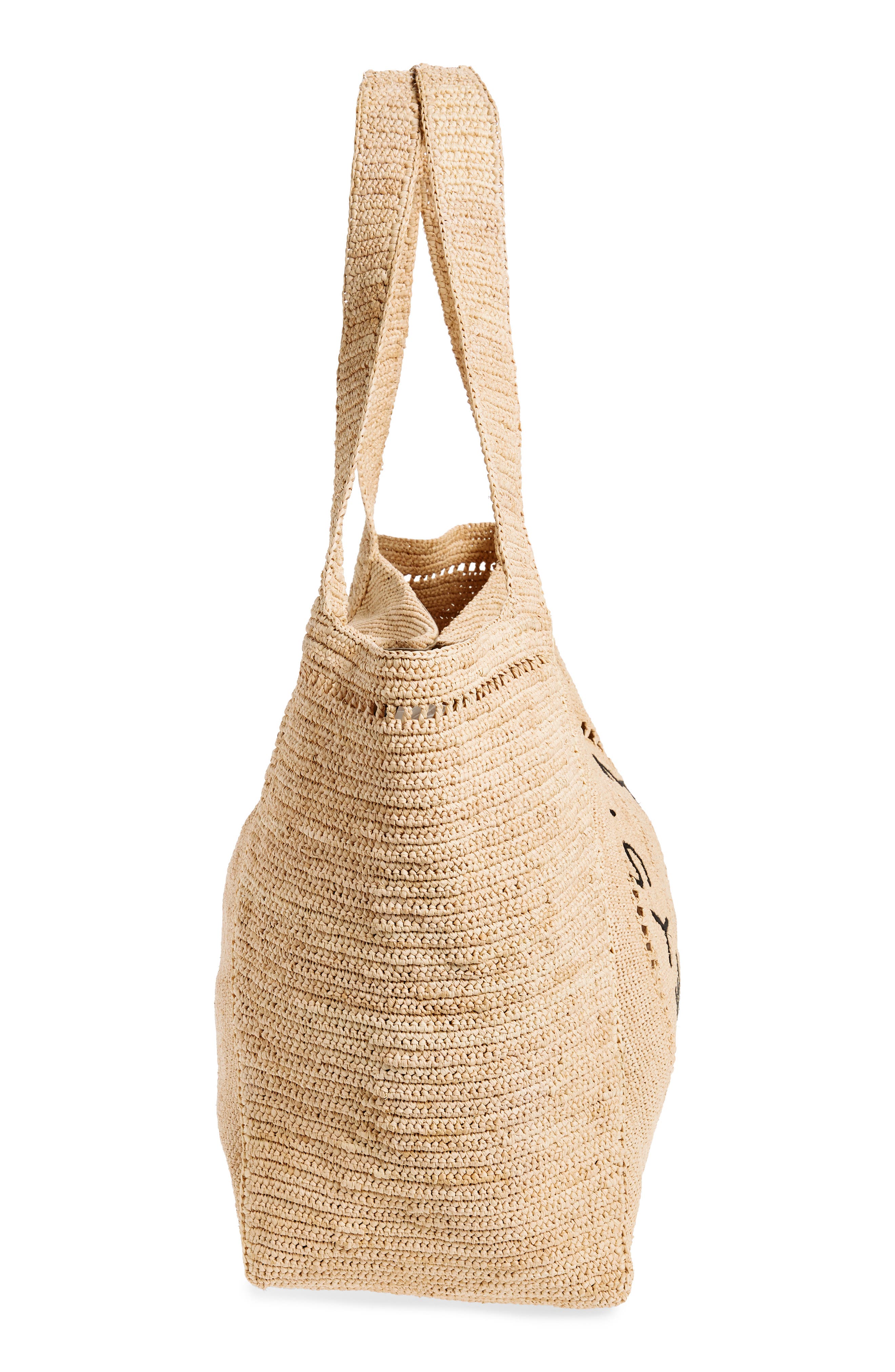 Stella McCartney Summer Living Raffia Tote, Alternate, color, 