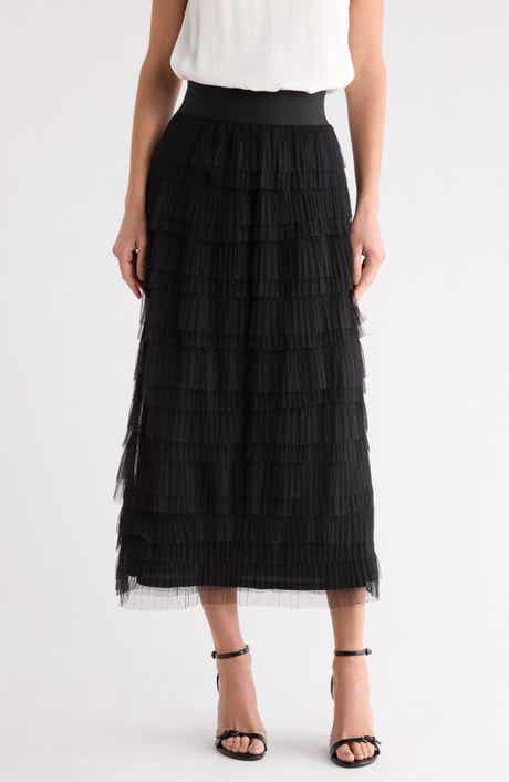 matty m. Tiered Tulle Skirt
