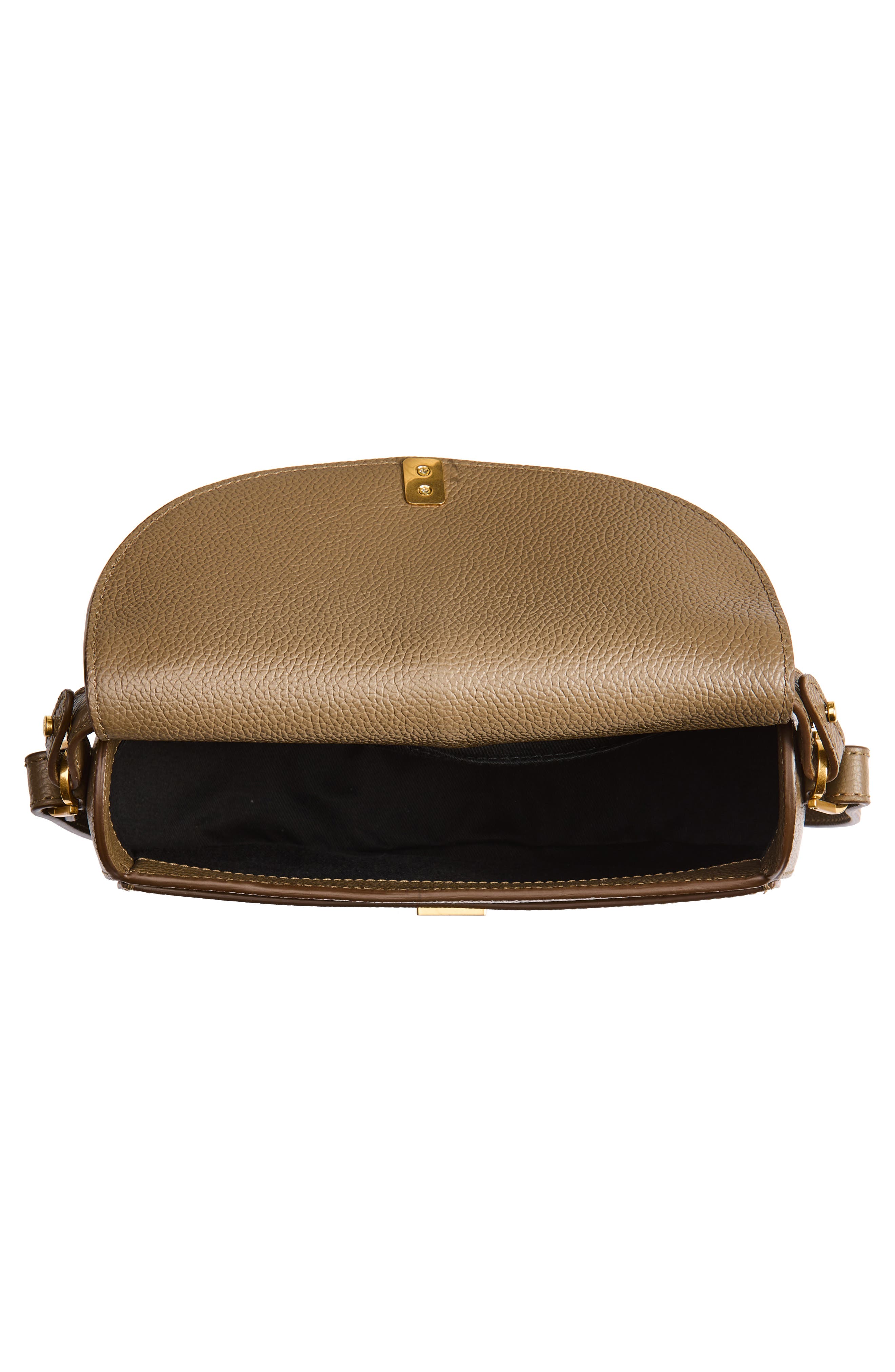DeMellier Siena Leather Saddle Crossbody Bag, Alternate, color, Dark Taupe