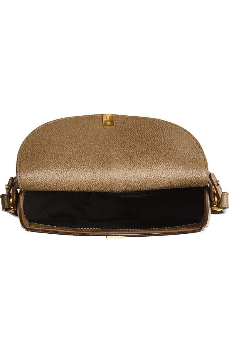 DeMellier Siena Leather Saddle Crossbody Bag, Alternate, color, Dark Taupe